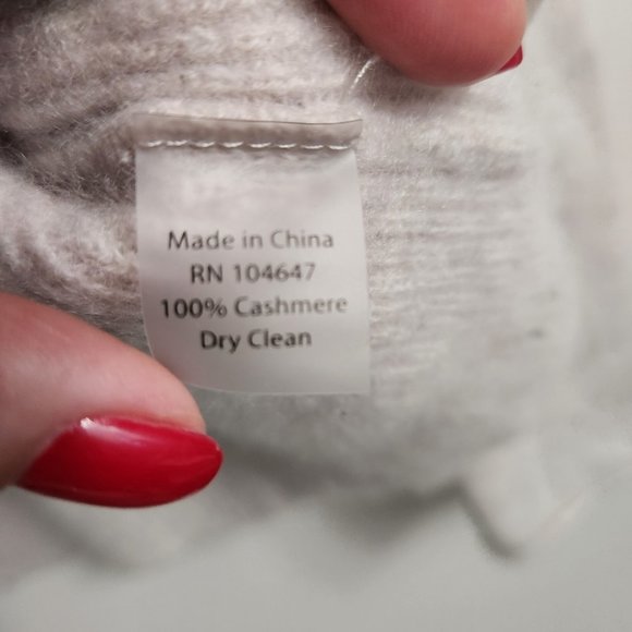 *SOLD* FORTE Cashmere | 100% Cashmere sweater neutral oatmeal sz S - Picture 5 of 7